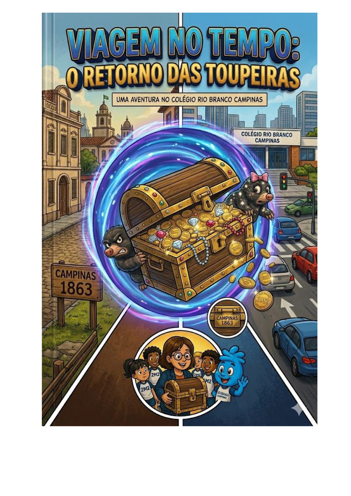 Capa de Viagem no Tempo: O Retorno das Toupeiras