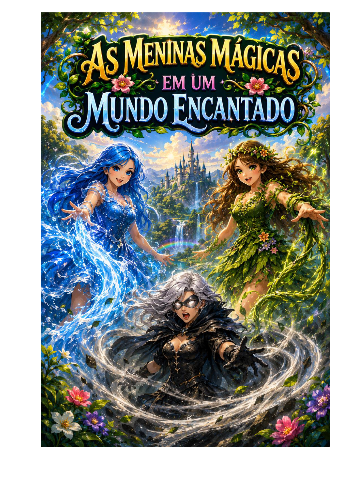 Capa de As Meninas Mágicas em um Mundo Encantado